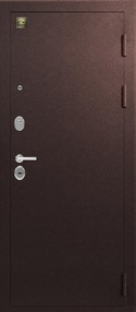 Стальная дверь, Z-8, медь-венге, 960*2050 (Л), Зеркало, в комплекте с замком, Зевс