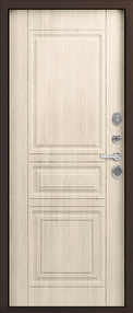Стальная дверь, Т-7, медь-седой дуб, 860*2050 (Л), в комплекте с замком, Легион
