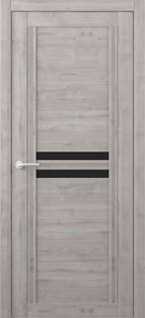 Межкомнатная дверь Каролина, 800*2000, Графит, Albero, (стекло черное)