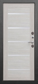 Стальная дверь, ISOTERMA 11см, серебро-лиственница беж, 860*2050 (Л), царга, в комплекте с замком, Ferroni