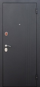 Стальная дверь, Нью-Йорк 7,5, черный муар-ясень белый эмаль, 860*2050 (Л), в комплекте с замком, Ferroni