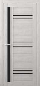 Межкомнатная дверь Невада, 800*2000, Жемчужный, Albero, (стекло черное)