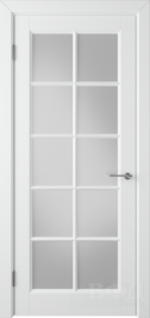 Межкомнатная дверь Гланта, 800*2000, Эмаль белая, ВФД, (стекло белый сатинат)