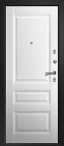 Входная дверь НИКА-121 "191А", сатин черный-софт айс, 880*2050 (Л), в комплекте с замком, Ретвизан