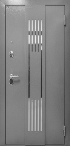 Входная дверь МЕДЕЯ-321 (М5), букле серый-филадельфия грей, 860*2050 (Л), в комплекте с замком, Ретвизан