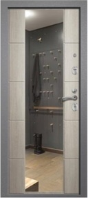 Входная дверь МЕДЕЯ-321 (М5), букле серый-филадельфия грей, 860*2050 (Л), в комплекте с замком, Ретвизан