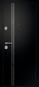 Входная дверь МЕДЕЯ-321 (М1) "ПРАГА", сатин черный-темный кипарис, 860*2050 (Л), в комплекте с замком, Ретвизан