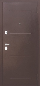 Входная дверь Гарда 7,5, серебро-велюр белый софт, 860*2050 (Л), в комплекте с замком, Ferroni