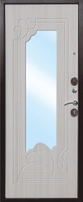 Стальная дверь, Ampir, медь-белый ясень, 860*2050 (Л), в комплекте с замком, Ferroni