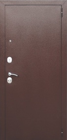 Входная дверь Ampir, медь-белый ясень, 860*2050 (Л), в комплекте с замком, Ferroni