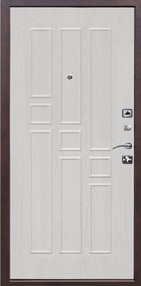 Входная дверь Гарда 8мм, медь-белый ясень, 860*2050 (Л), в комплекте с замком, Ferroni