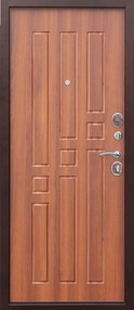 Входная дверь Гарда 8мм, медь-рустикальный дуб, 860*2050 (Л), в комплекте с замком, Ferroni