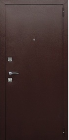 Стальная дверь, Гарда 8мм, медь-рустикальный дуб, 860*2050 (Пр), в комплекте с замком, Ferroni