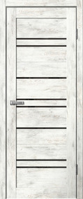 Межкомнатная дверь В2, 800*2000, Ель альпийская, ЗПК, (стекло черное)
