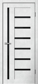 Межкомнатная дверь В4, 800*2000, Бетон светлый, ЗПК, (стекло черное)