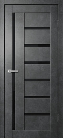 Межкомнатная дверь В4, 800*2000, Бетон темный, ЗПК, (стекло черное)