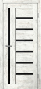 Межкомнатная дверь В4, 800*2000, Ель альпийская, ЗПК, (стекло черное)