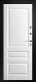 Входная дверь МЕДЕЯ-321 (М1) ЭРМИТАЖ-2, сатин черный-белый, 960*2050 (Л), в комплекте с замком, Ретвизан