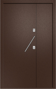 Стальная дверь, Одиссей-2, медь-медь, 1 200*2050 (Пр), в комплекте с замком, Ретвизан