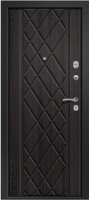 Входная дверь МЕДЕЯ-311, сатин черный-венге эко, 860*2050 (Пр), в комплекте с замком, Ретвизан