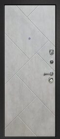 Входная дверь ОРФЕЙ-100, бетон лофт графит-бетон чикаго белый, 860*2050 (Л), в комплекте с замком