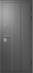 Входная дверь Н-3, букле серый-букле серый, 880*2050 (Пр), в комплекте с замком, Ретвизан