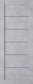 Межкомнатная дверь Техно, 700*2000, Бетон серый, ДвериСити (глухая), молдинг