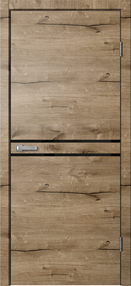 Межкомнатная дверь LOFT 03, 800*2000, Дуб пацифик, Сибирь Профиль, (стекло черное)