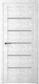 Межкомнатная дверь Вена, 600*2000, Бетон светлый, Albero, (стекло матовое)
