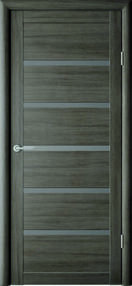 Межкомнатная дверь Вена, 600*2000, Кедр серый, Albero, (стекло графит)