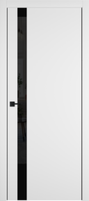 Межкомнатная дверь Urban 1SV, 800*2000, Emalex Ice, ВФД, (Black Gloss), c запилом под ручку и защелку Morelli 1895