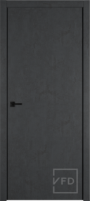 Межкомнатная дверь Urban Z, 800*2000, Jet loft , ВФД, c запилом под ручку и защелку Morelli 1895