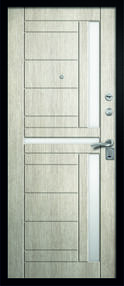 Входная дверь Талисман, черный шелк-лиственница белая, 960*2050 (Пр), в комплекте с замком, Алмаз