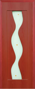 Межкомнатная дверь Водопад, 600*2000, Итальянский орех, ДвериСити, (стекло матированное с фьюзингом)