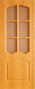 Межкомнатная дверь Азалия, 600*2000, Миланский орех, ДвериСити, (стекло Ниагара)
