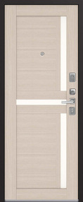 Стальная дверь, LUX-3, черный муар-лиственница светлая, 960*2050 (Л), в комплекте с замком, Центурион