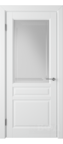 Межкомнатная дверь Stockholm, 800*2000, Эмаль белая, ВФД, (Crystal Cloud L)