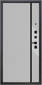 Входная дверь YoDoors-16, vellutto oscure/серый муар-velutto galeto, 860*2050 (Л), в комплекте с замком, Бронекс