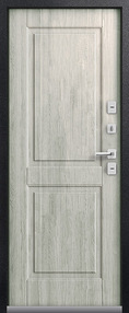 Стальная дверь, Т-4, черный муар-дуб полярный, 960*2050 (Пр), нерж.порог, в ком-те с замком, Центурион