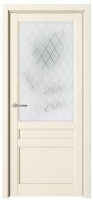 Межкомнатная дверь Олимпия, 800*2000, Ваниль, Albero, (стекло матовое рубин)