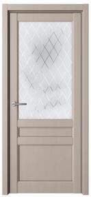 Межкомнатная дверь Олимпия, 800*2000, серый, Albero, (стекло матовое рубин)