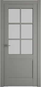 Межкомнатная дверь Киото, 800*2000, серый, Albero, (стекло матовое)