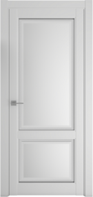 Межкомнатная дверь Афина-2, 600*2000, Платина, Albero, (стекло матовое)