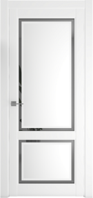 Межкомнатная дверь Афина-2, 600*2000, Белый, Albero, (зеркало грей)