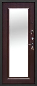 Стальная дверь, Гарда 7,5 ЗЕРКАЛО, серебро-венге, 960*2050 (Пр), Зеркало, в комплекте с замком, Ferroni