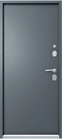 Входная дверь Эталон Термо-1, графит муар-графит муар, 860*2050 (Л), терморазрыв, в комплекте с замком, Эталон
