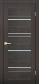 Межкомнатная дверь L11, 800*2000, Венге 3Д, FLYDOORS, (стекло матовое)