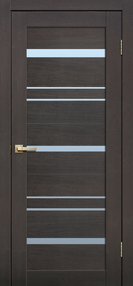 Межкомнатная дверь L13, 800*2000, Венге 3Д, FLYDOORS, (стекло матовое)