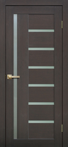 Межкомнатная дверь L17, 800*2000, Венге 3Д, FLYDOORS, (стекло матовое)