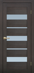 Межкомнатная дверь L20, 800*2000, Венге 3Д, FLYDOORS, (стекло матовое)